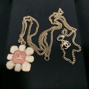 Chanel Korean Blossom Necklace in Pink/White/Gold